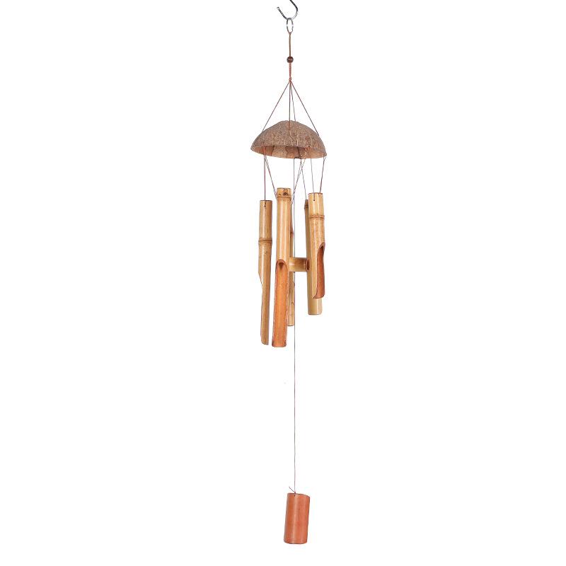 Creative Retro Coconut Shell Bamboo Wind Chime – Chinese Style Hanging Décor for Homes & Scenic Areas