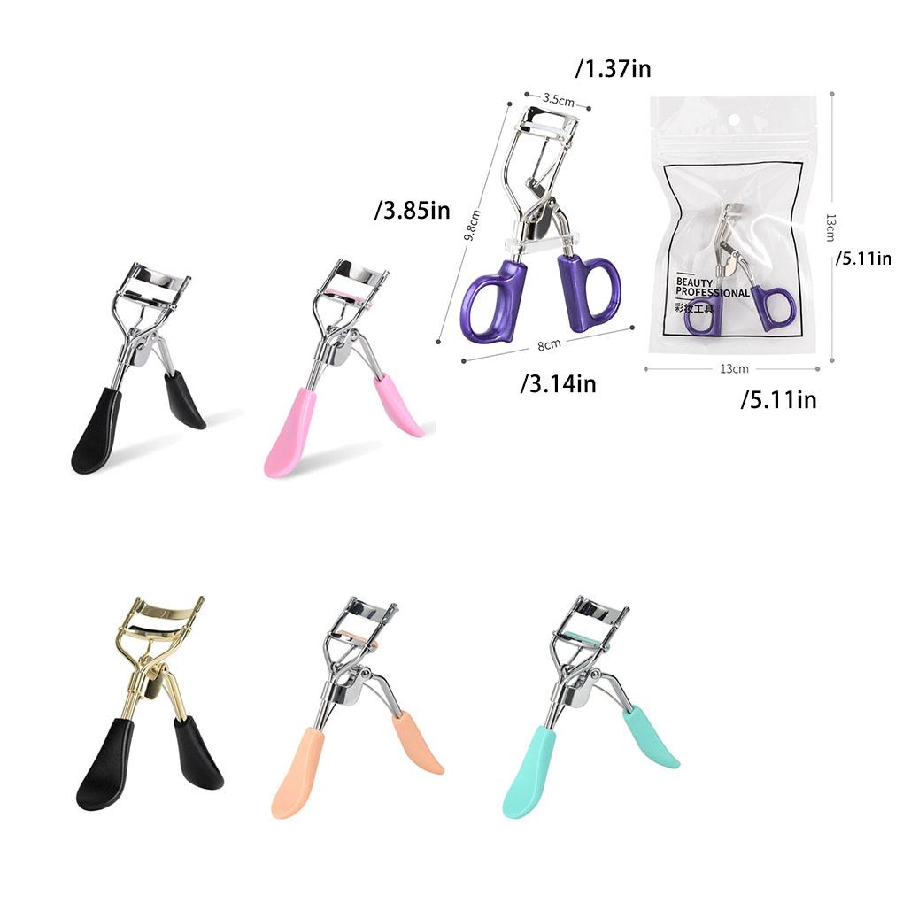 Women Eyelash Curler Handheld Replacement Solid Color Fashionable Ergonomic Nonslip Girls Ladies Makeup Tool Accessories