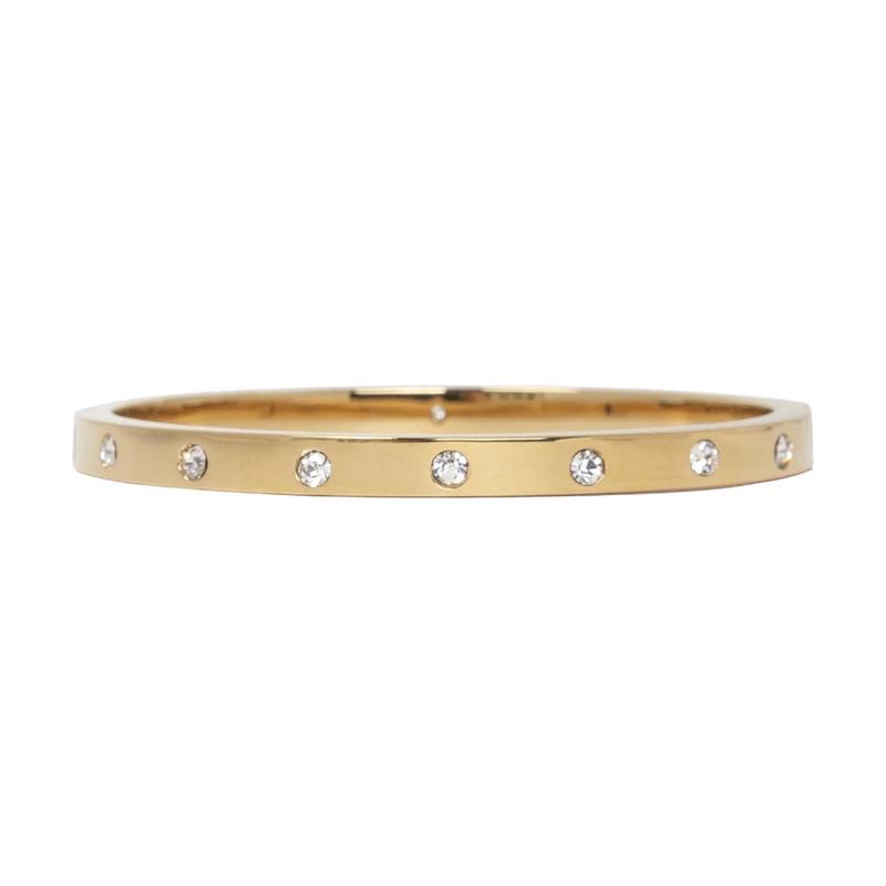 Kate Spade Brand Logo Design Metal Bracelet Women s Gold WBRUB7440CLEARGOLD золотой