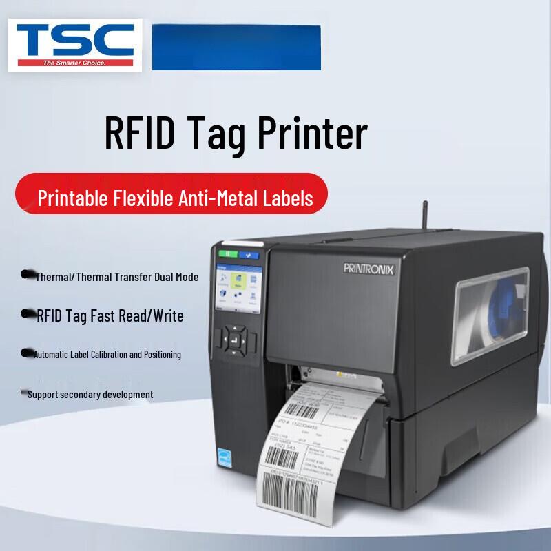 TSCPrintronix T4000 Series Barcode RFID Industrial Label Printer CN plug (adapter included)