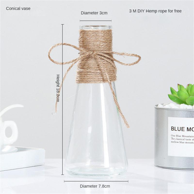 

Стеклянная ваза Утолщенная и износостойкая Высококачественное утолщенное стекло Домашнее украшение Цветочные украшения Дизайн с отбортовкой Круглая