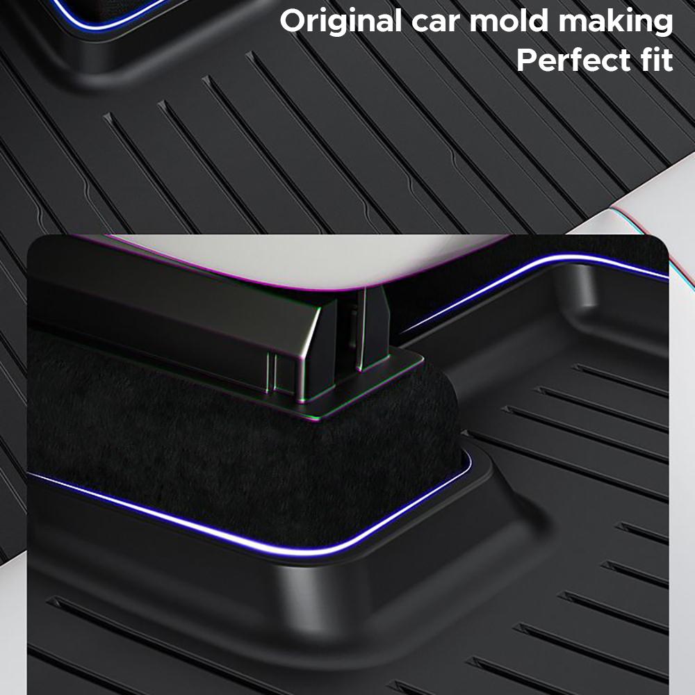 For Tesla Model Y 2025-2025 Floor Mat Left and Right Hand Drive TPE Carpet Waterproof Weather-resistant Foot Pads Mats
