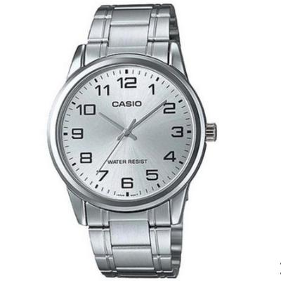 Męski zegarek na rękę z metalową bransoletą MTP-V001D-7B