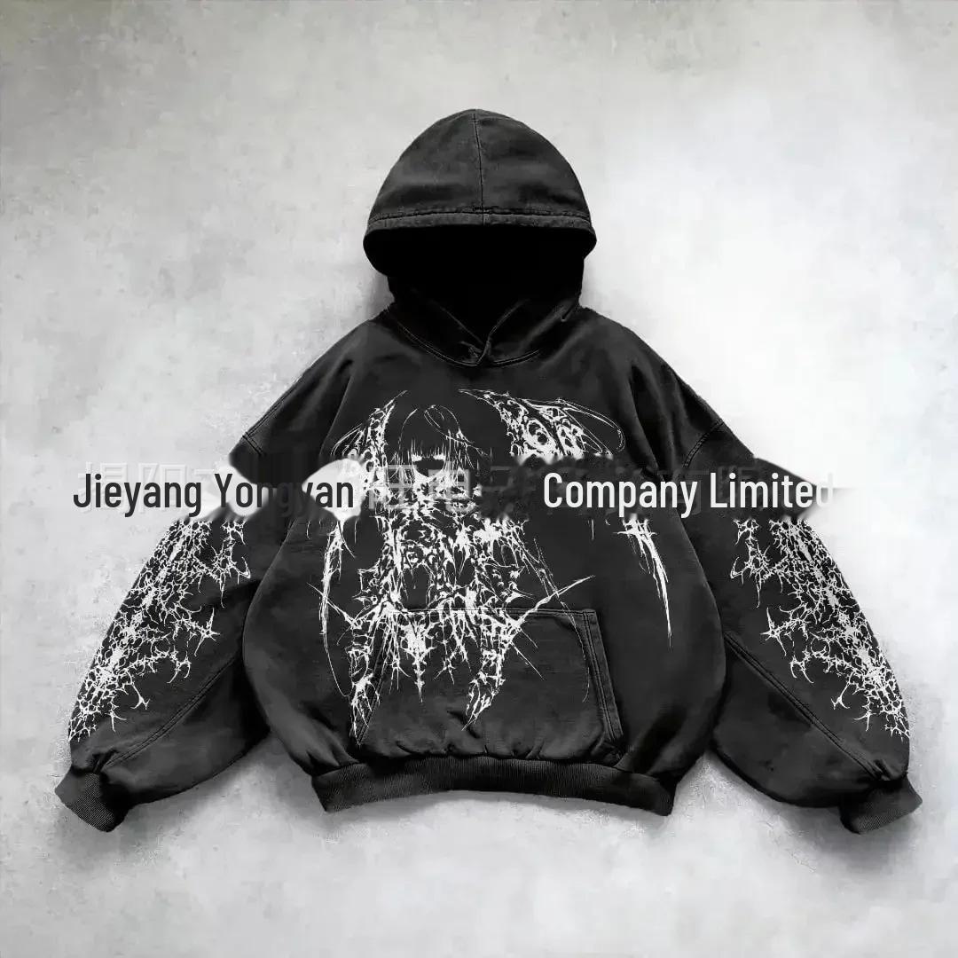 

Худі в стилі хіп-хоп Y2K для вуличної моди - Осінньо-зимовий сезон 2024, європейський та американський стиль L