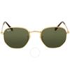 Ray Ban HexaGonal Flat Lenses Green Classic G 15 Unisex sunGlasses Rb3548n 001 48
