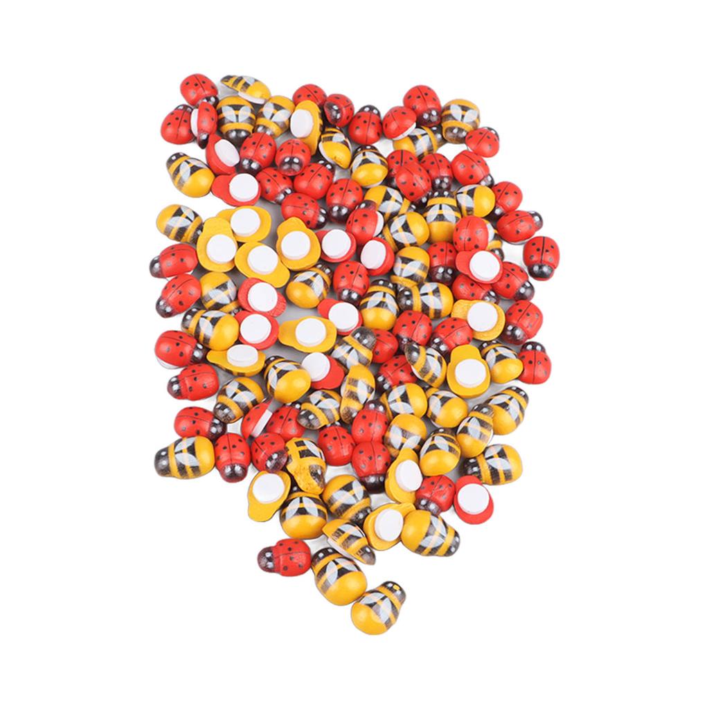 100pcs Wooden Animal Buttons Cute Adhesive Decorative Cartoon Wood Buttons for DIY Crafts Clothes