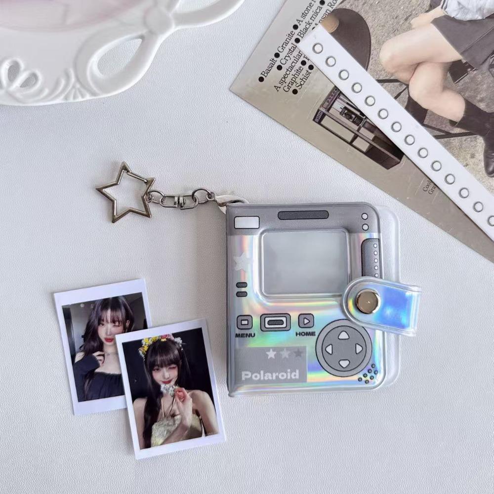 High Quality Hollow Color Mini Photo Album with Pendent PVC Idol Photocard Collect Book Photo Card Holder