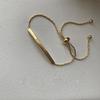 Adjustable Stainless Steel Letter Charm Bracelet Women Men Minimalist Fashion Jewelry