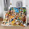 1pc, Disney Characters (4) Cozy Flannel Throw Blanket Perfect Gift for Bedroom, Living Room, Travel, Camping, Car