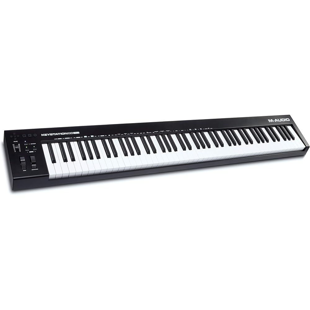 M-Audio 88-key USB MIDI Semi-weight Keyboard Virtual Synth with DAW Parameter Control Keystation ...