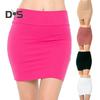 Sexy Women High Waist Pencil Mini Skirt Office Lady Hip Wrapped Solid Color Elastic Bodycon Short Skirt Female Clothing