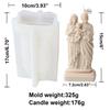 El Yapımı Sabun Alçı Reçine Aromaterapi Mum Silikon Kalıp Masaüstü Dekorasyonları için 3D Jesuses Silikon Mum Kalıbı
