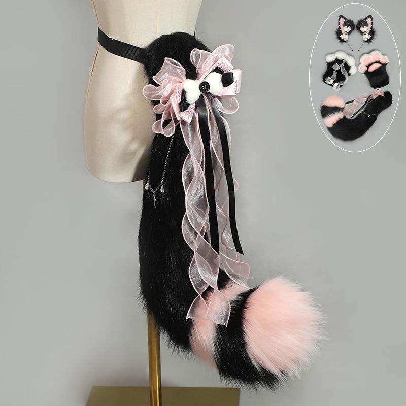 Handmade Demon Fox Lo Niang Fox Ears Beast Ears Headband Furui Beast Suit Cat Claw Beast Claw Comic Exhibition Cos Fox Tail Suit