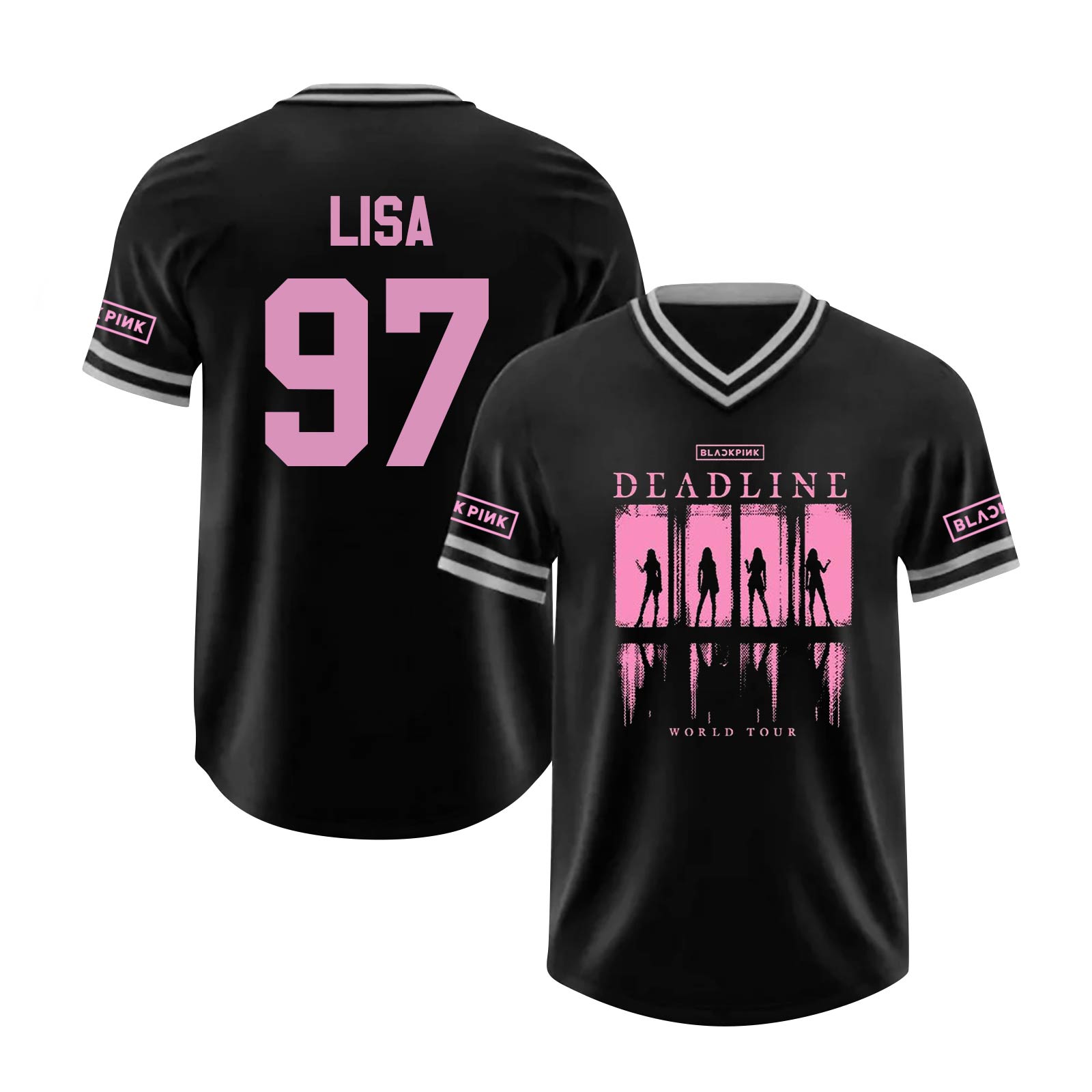 

Женская бейсбольная куртка с V-образным вырезом, свободного кроя, с принтом, с короткими рукавами S