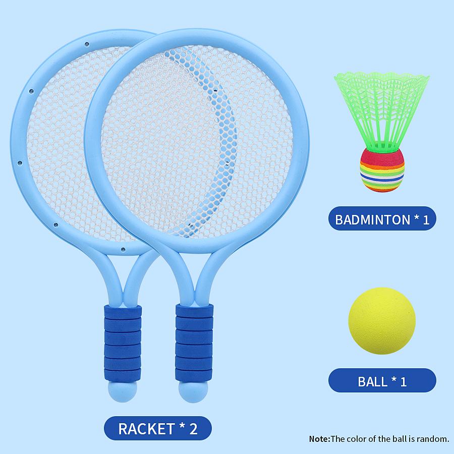 Kinder Sport Badminton Schlägerset, Indoor- und Outdoor-Freizeitsport interaktives Wettbewerbsspielzeug, zweifarbig optional