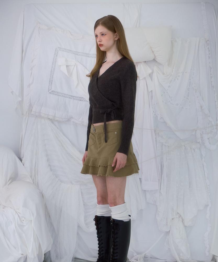 ROSEFRANTZ Muse Wrap Rib Knit [Brown]