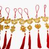 Red Gold Color Spring Festival Pendant with Tassel Good Luck Horse Year Pendant Year of The Horse Traditional