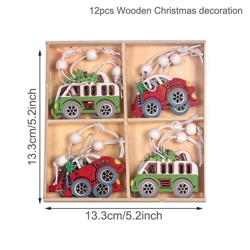 Holz-Weihnachtsanhänger Frohe Weihnachten Dekoration für Zuhause 2025 Navidad Ornamente Weihnachtsbaum-Dekoration Xmas Geschenke Neujahr 2026