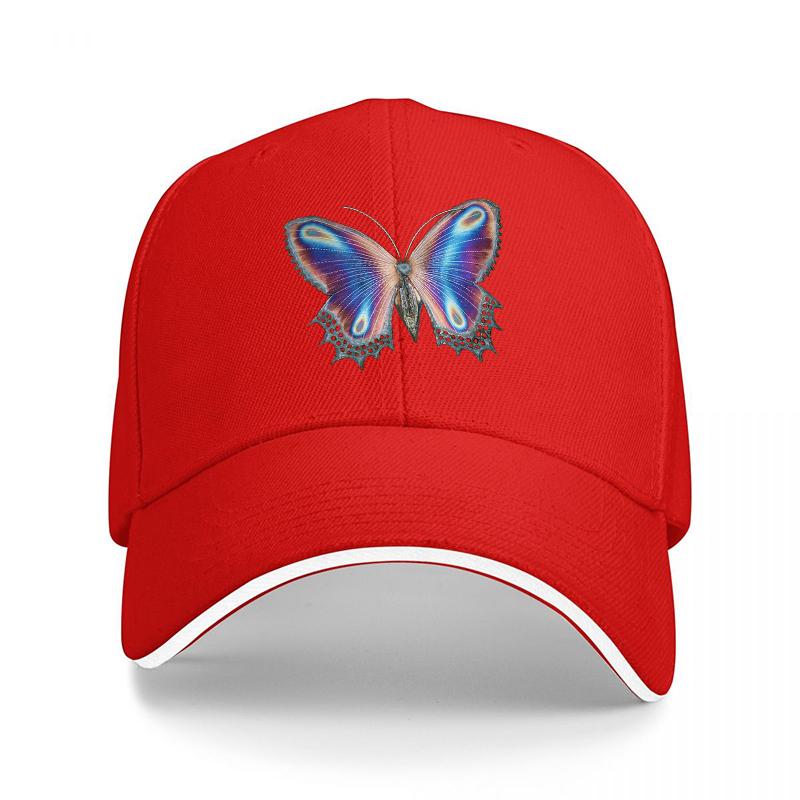 

Butterfly Pattern Embroidered Baseball Cap Black Color with Vibrant Wings Design for Fashion and Style Enthusiasts Adjustable