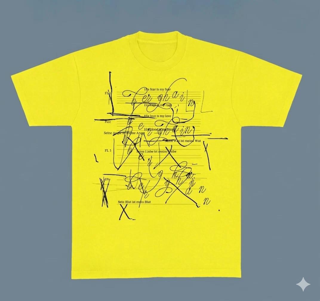 

Hot New Rosalíiiia Music Notes Yellow T-Shirt 3XL