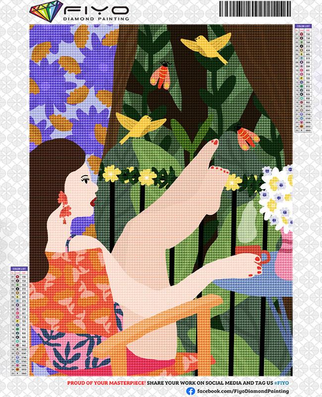 5D Diamant Malerei Tropical Bunte Mädchen Blume Diamant Stickerei Wand Kunst Kreuz Stich Bilder Für Wohnzimmer Wohnkultur quadro