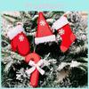 Cozy Red Snowflake Christmas Decorations Plush Tree Hangings For Festive Celebrations