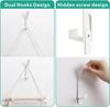 Coat Hooks Wall Mounted White 6 Pack for Jackets Towels Bags – Suitable for Any Room
