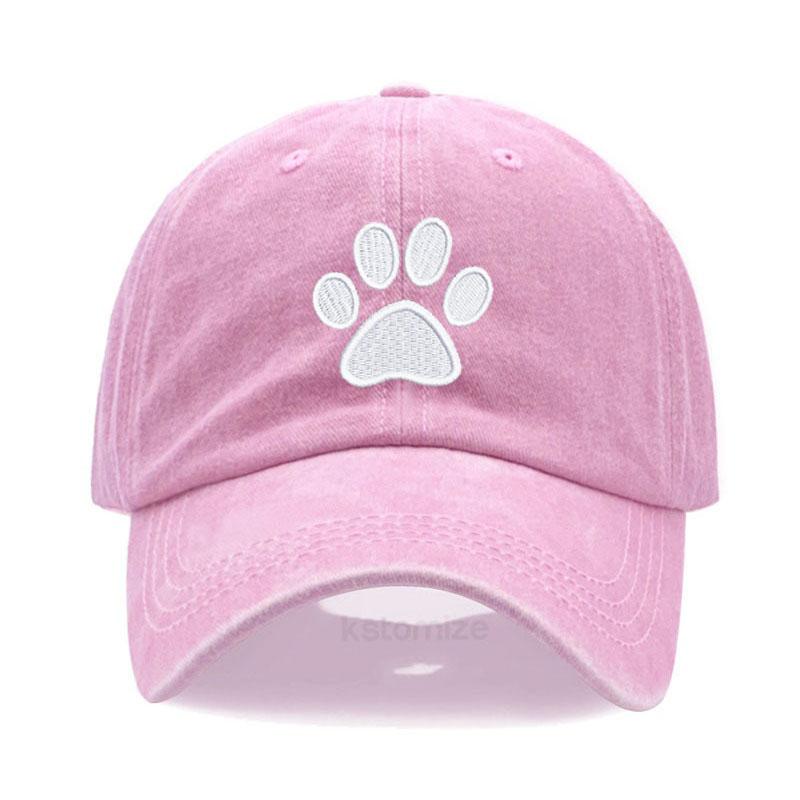 Dog Paw Vintage Washed Cotton High Quality Embroidery Dad Hat  For Men Women Baseball Cap golf caps Snapback Cap Wholesales