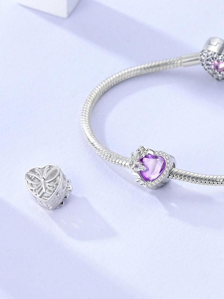 Charms Plata Copper Colors Valentine'S Day Love Beads Charm Pendant For Original Bracelet For Women Diy Jewelry Love Gift