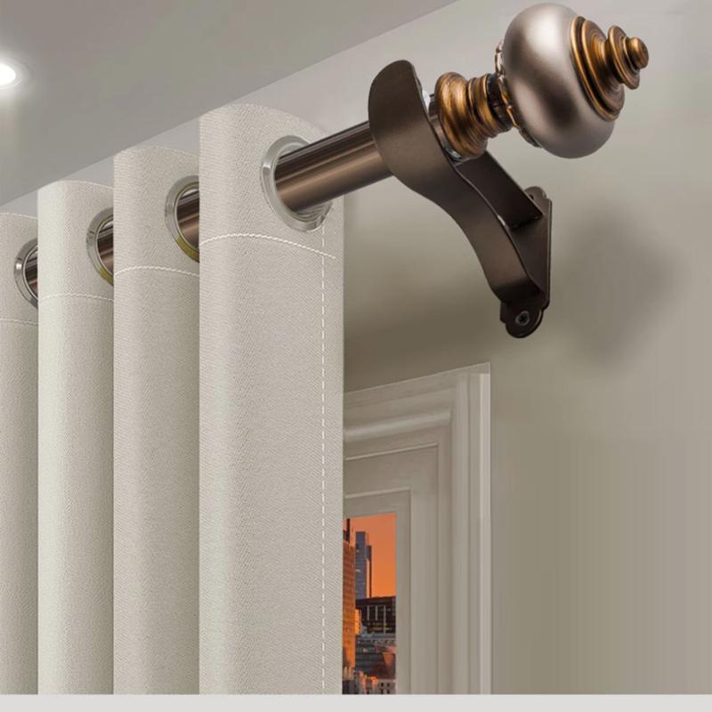USA Classic Complete Set Double Bracket Curtain For Windows Rod Diameter 28MM Aluminum Alloy Mute Wall Roman Pole Home Decor
