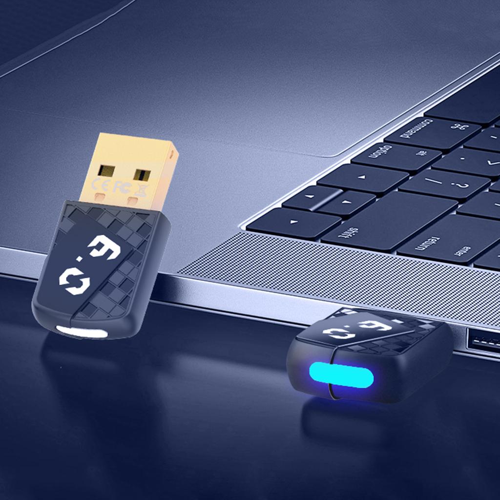 Bluetooth-compatible 6.0 USB Wireless Audio Adapter Plug & Play Dongle Adapter for Headset Speaker Keyboard Mouse Printer