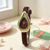 New Design Irregular Water Drop Dial Quartz Watch Ladies Retro Soft Leather Strap Wristwatch Female Dress Clock Gifts