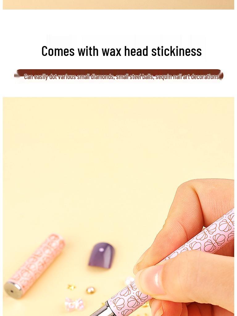 Dual-Ended Rhinestone Wax Pencil for Nail Art