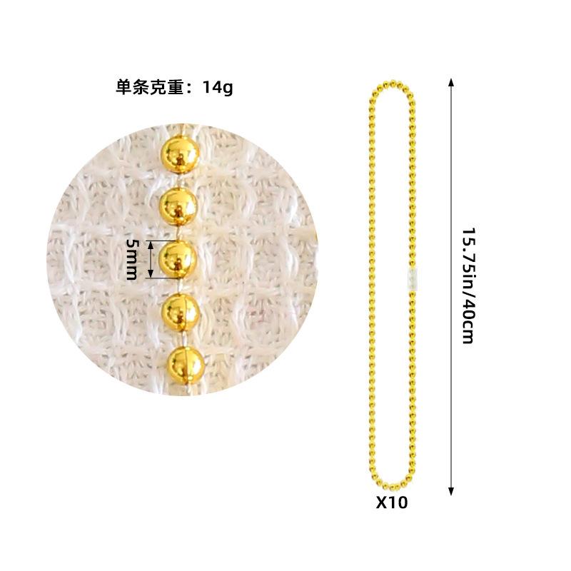 Carnival Bead Chain Necklace New Orleans Holiday Party Necklace Decorative Plastic Bead Chain