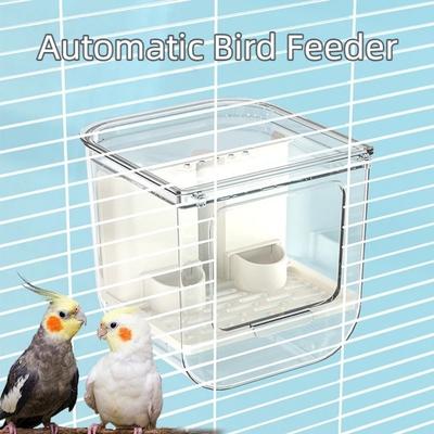 Double Slot Food Dispenser Automatic Automatic Feeder New Bird Feeding Bowl  Cage Hanging