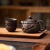 Small capacity purple pottery Xiao Long handmade antique relief teapot household kung fu tea set