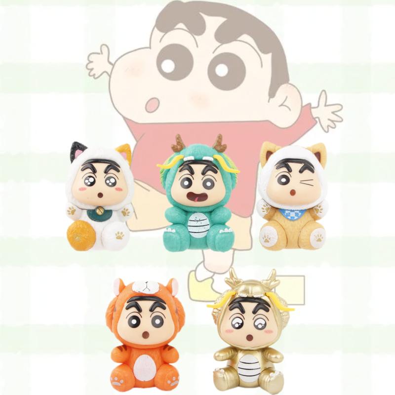 Crayon Shin Chan Pvc Figures Toy Models Action Figurines Display 5pcs Statues
