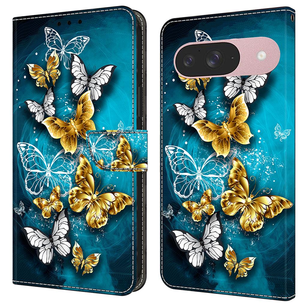 For Google Pixel 9 Pro/Pixel 9 Case Wallet Stand Pattern Printing PU Leather Flip Phone Cover