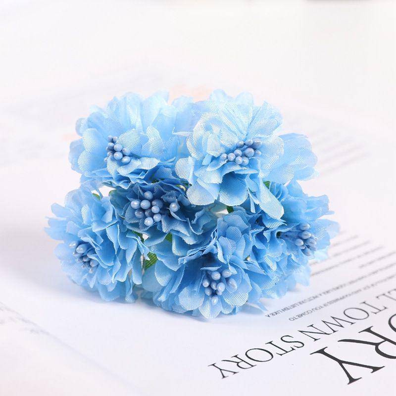 Mini Artificial Flowers Silk Carnation Bouquet Home Wedding Party Decor DIY Gift Wreath Decorations