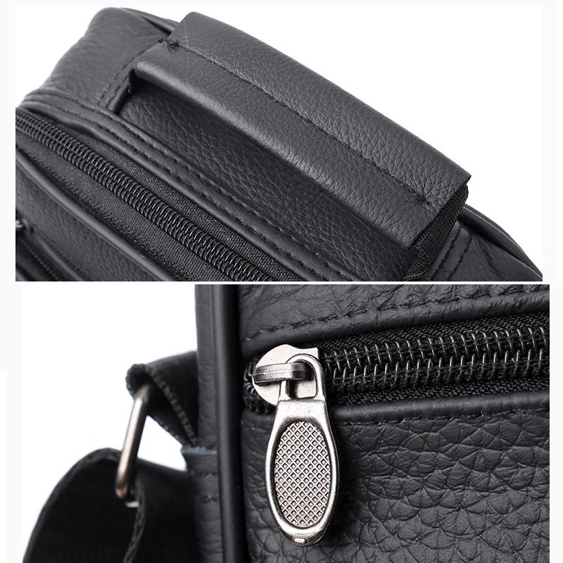 Genți de umăr tip poștaș din piele naturală pentru bărbați, genți mici cu buzunar pentru telefon, genți business crossbody din piele de vacă, cadou pentru bărbați