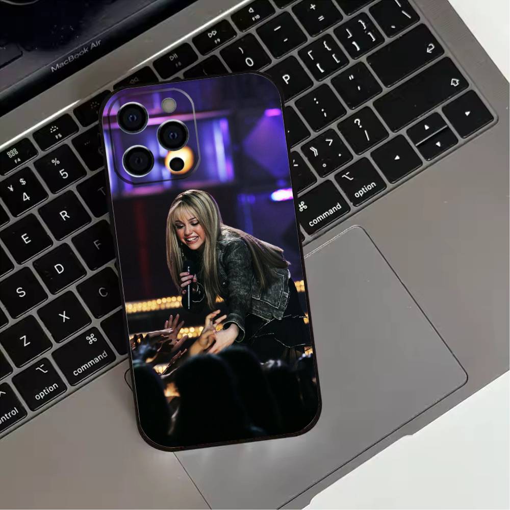 

FUNNY H-HannahS M-Montana Phone Case For iPhone 17,16,15,14,13,12,11 Plus,Pro Max,XS,Soft Silicone Black Cover iPhone16promax