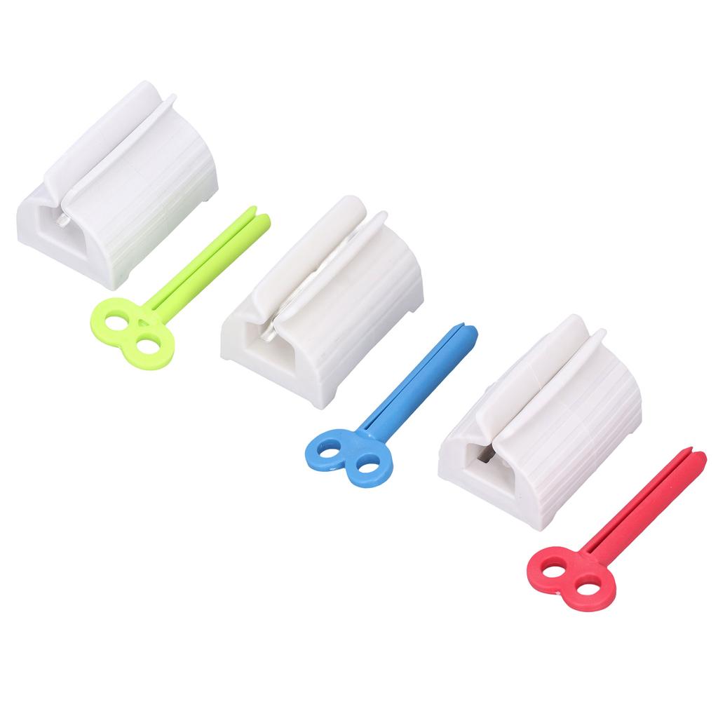 3 Sets Toothpaste Squeezer Practical Plastic Rolling Toothpaste Squeezer with Rolling Handle for