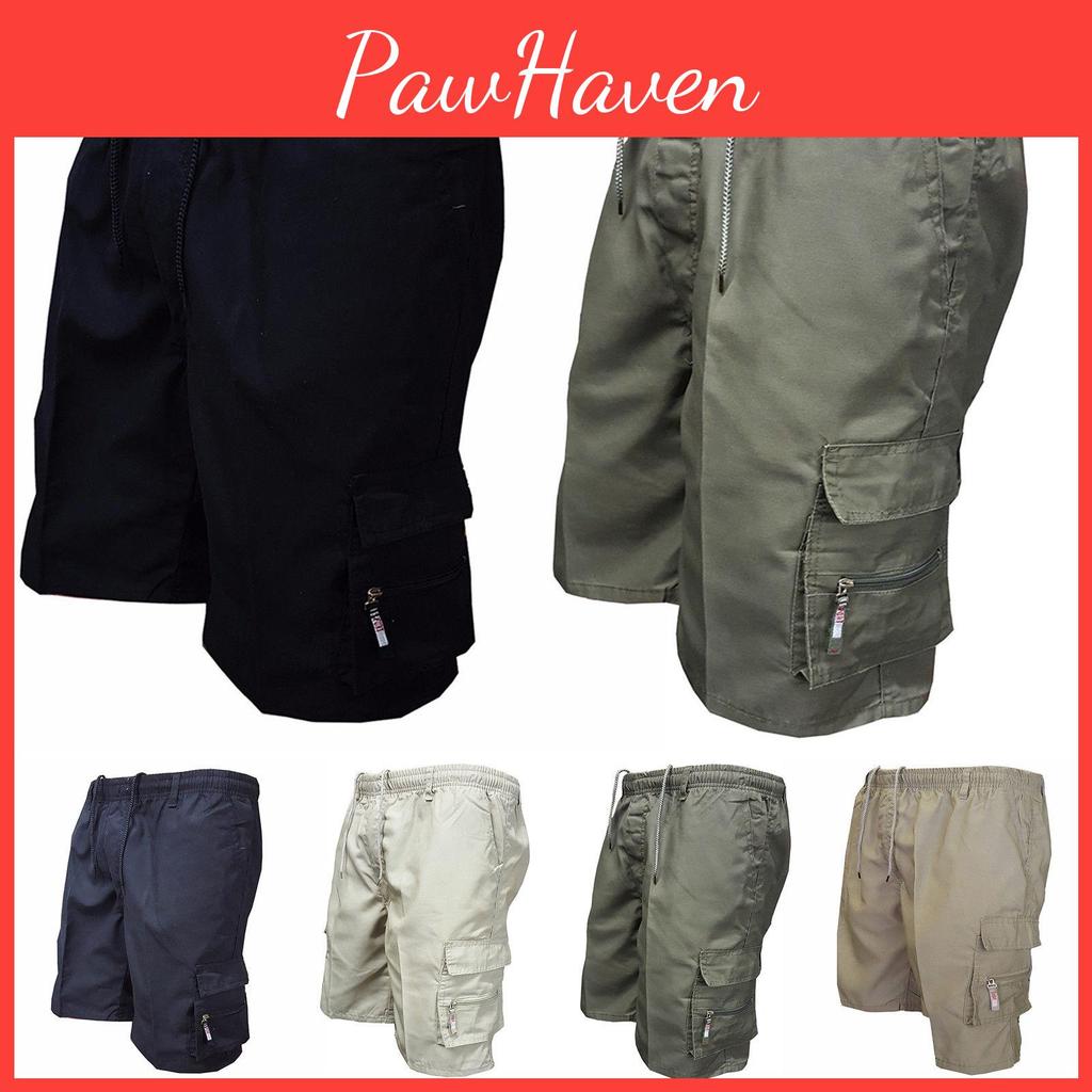 Men's Summer Casual Cargo Shorts Crafted From Premium Quality Cotton Blend Fabric