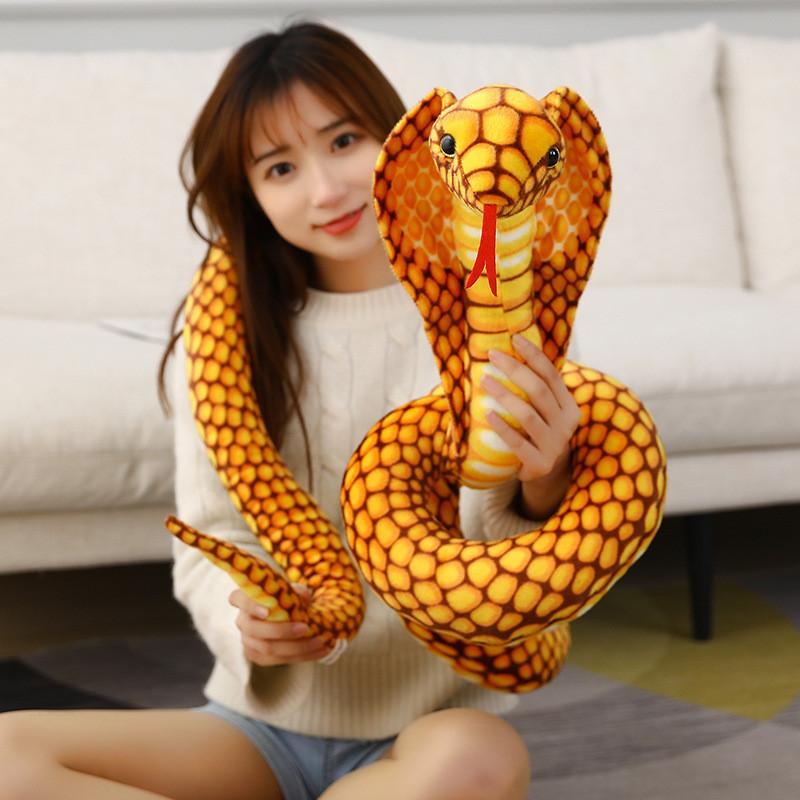 Toy Cobra Plush Spoof Snake Year Zodiac Doll Funny Prank Boy Children Gifts