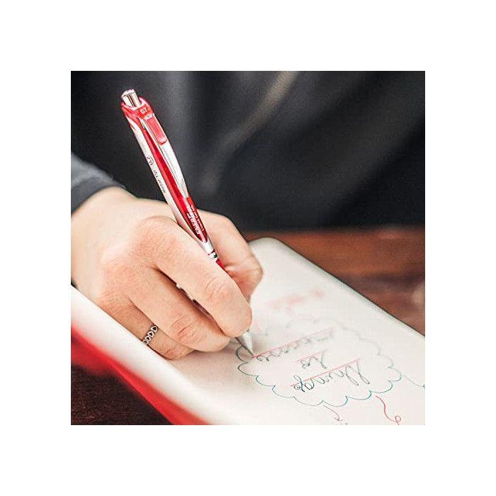 Stylo à bille - Pentel - Energel Xm Bl77 - Rouge - Encre gel - Paquet de 12 pièces