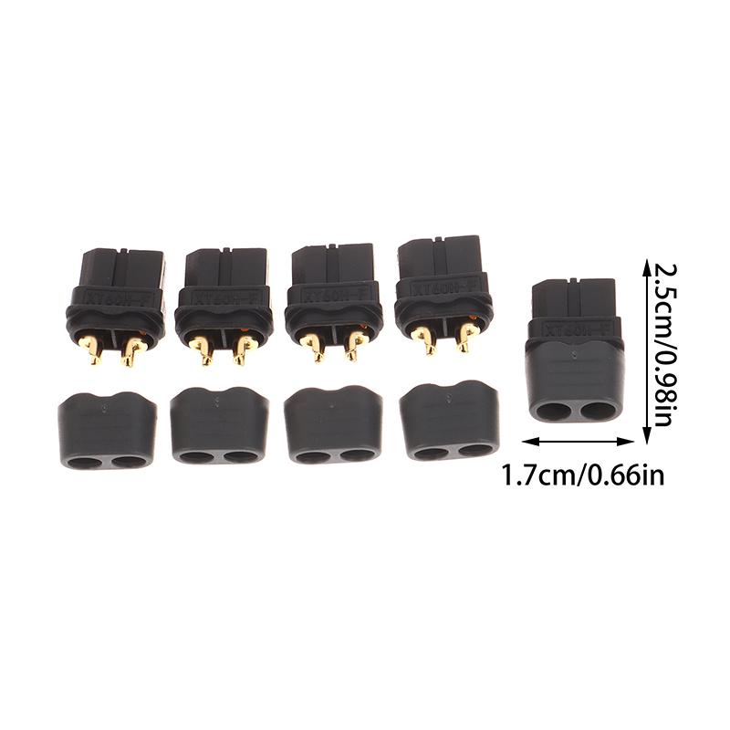 5Pcs Black Yellow Xt60Be-M Male Bullet Connector Wire Cable Plug Waterproof Cover For Rc Fpv Charger Battery Motor Esc