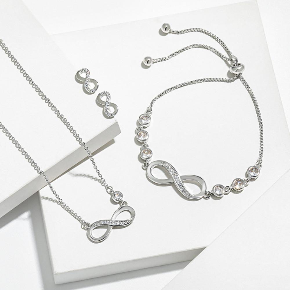 Love Infinity Necklace Minimalist Mobius Endless Symbol Pendant for Women Men