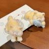 2pcs Flocking Cats Design Hair Clip Cartoon Shape NonSlip Grip Hairpin Side Clip For Women Little Girl Daily Outfit
