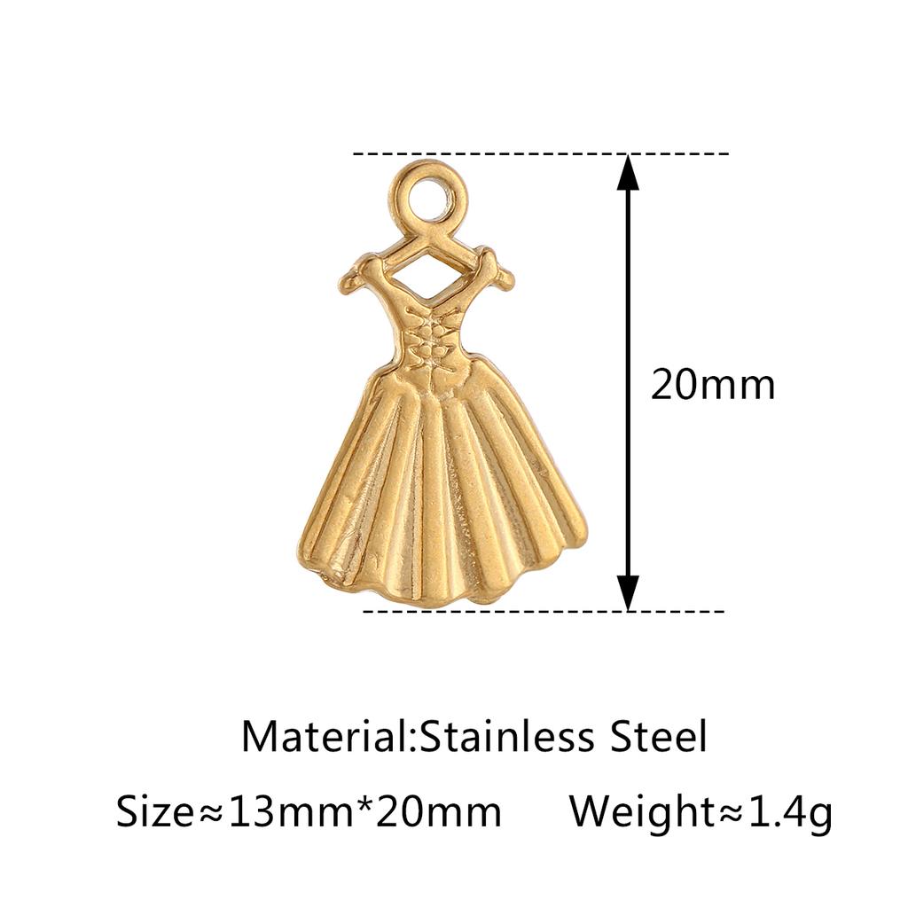 3Pcs Bowknot/Angel/Four Leaf Clover/Flower Charm Stainless Steel Pendant DIY Handmade Craft Necklace Bracelet Jewelry Making