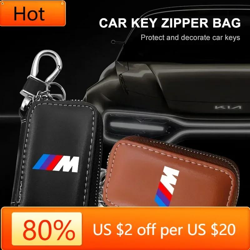 Neue Hots E60 Auto Schlüsselanhänger Hüllen Männer Schlüsselhalter Echtes Leder Auto Schlüssel Geldbörsen Tasche Für BMW M Performance M1 M2 M3 M5 M6 F20 F1